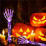 2PC Halloween Solar Garden Lights Outdoor Waterproof Ghost Hand LED Stake Lights Horror Atmosphere Decoration Lamp  For Festival