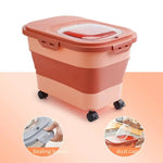 Collapsible Cat Dog Food Storage Container Airtight Box