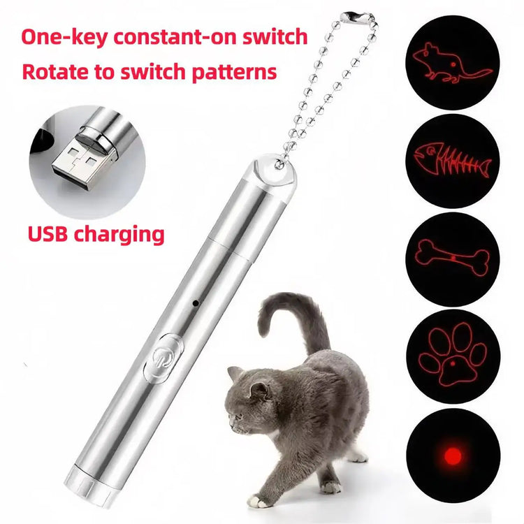 3in1 Laser Pen Cat Teaser Purple Light Laser Toy