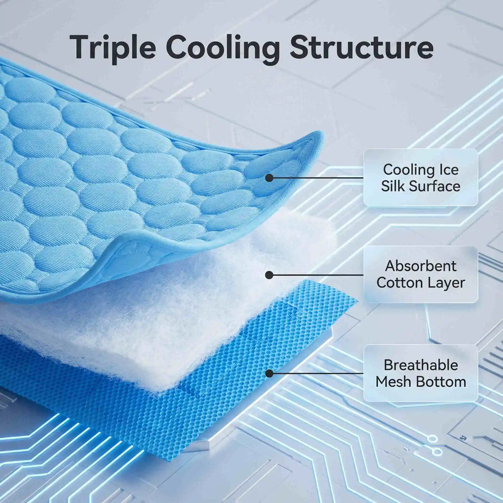Dog Cooling Ice Bed Mat Summer Cold Pet Bed Cool