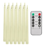 Flameless Taper Candles with Remote Control Flickering LED Candles Taper Warm White Light LED Candlesticks for Christmas Wedding
