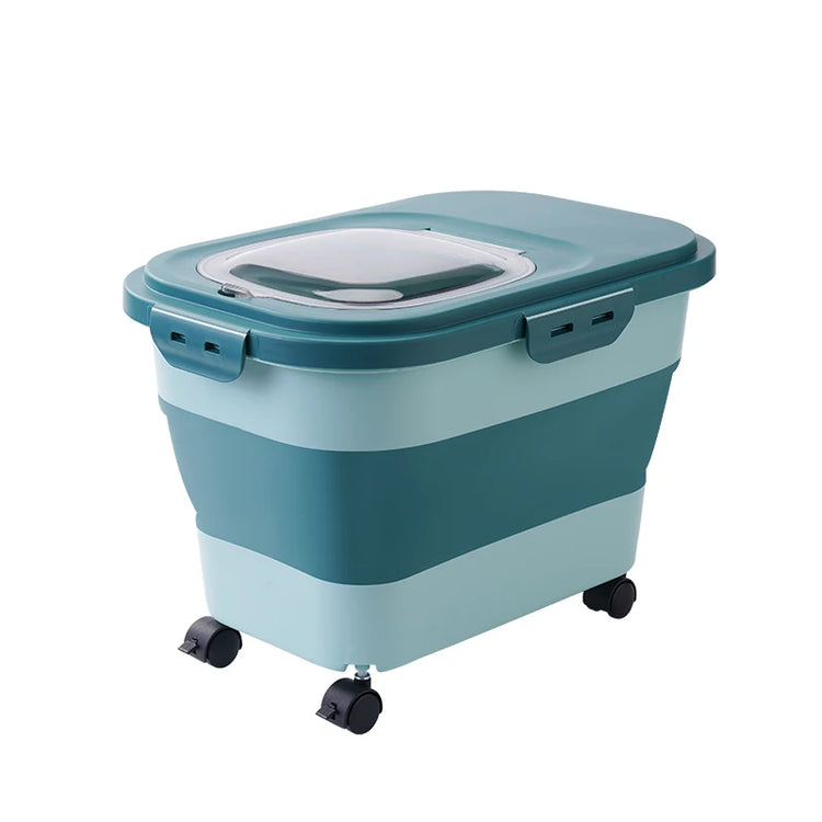 Collapsible Cat Dog Food Storage Container Airtight Box
