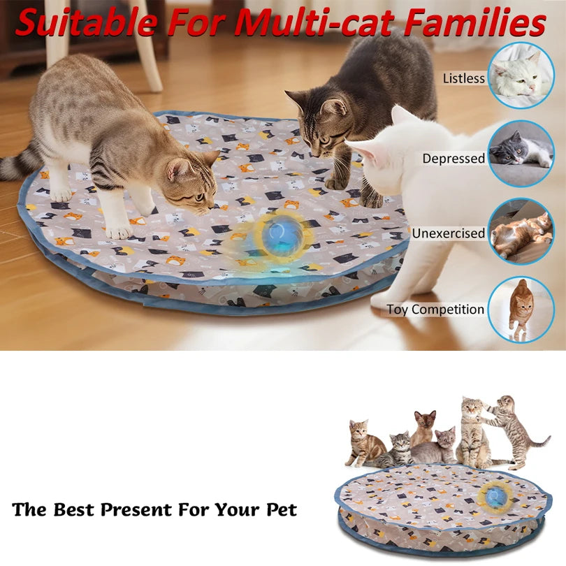 Interactive Cat Ball Rolling Hide Seek Motion Toy