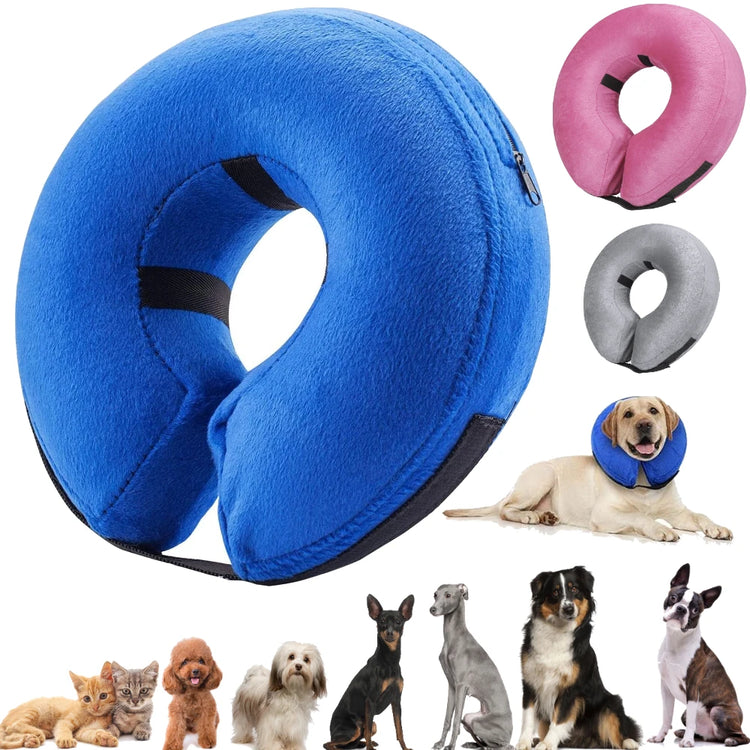 Inflatable Dog Recovery Collar Soft Protective Blow Up