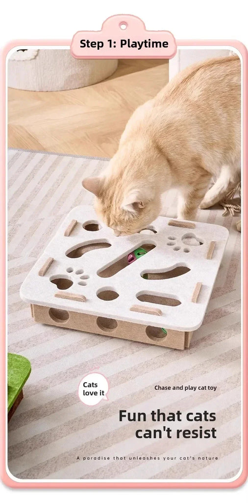 Cat Puzzle Toy Felt Box Exercise Ball Indoor Hunting