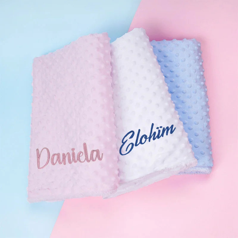 Custom Name Pet Blanket Soft Minky Dog Travel Mat