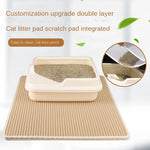 Double Layer Cat Litter Mat Waterproof Toilet Rug