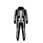 Parent-child Party Scary Skulls Cosplay Suits Luminous Skeleton Shape Costumes for Kids Adults Families Halloween Cos Clothing