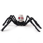 Halloween Animatronic Doll Face Spider Motion Activated Glowing Eyes Sound Control Scary Walking Toy Haunted House Prop