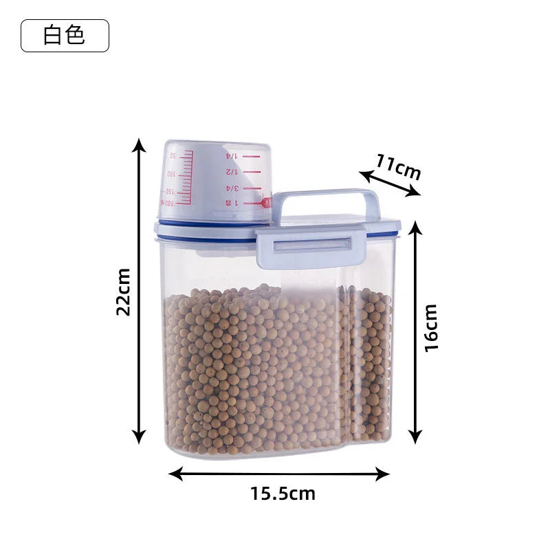 Cat Dog Food Storage Container Sealed Plastic Airtight
