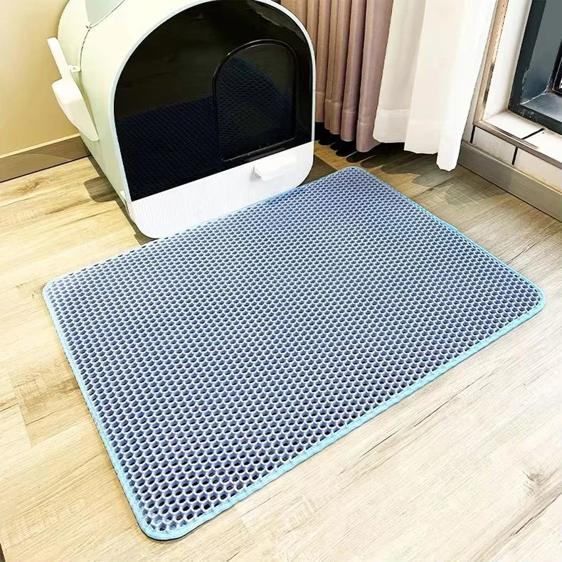 Double Layer Cat Litter Mat Waterproof Toilet Rug