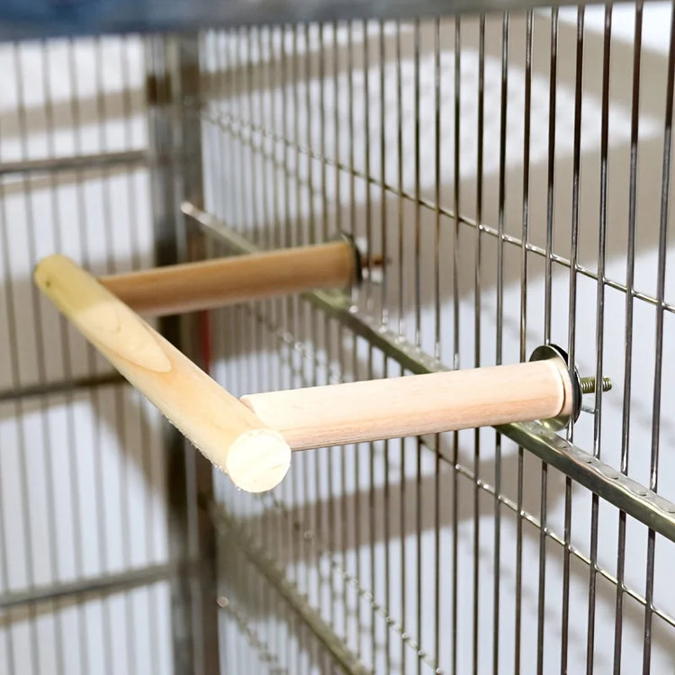 Wooden Bird Perch Stand Parrot Play Toys Supplies