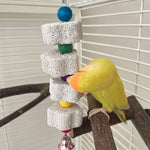 Flower Bird Molar Parrot Grinding Stone Cage Toy
