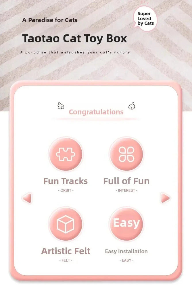 Cat Puzzle Toy Felt Box Exercise Ball Indoor Hunting