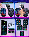 Party LED Light up Mask Gesture Sensing Smart Display LED Face Masks Programmable Bluetooth App Control Transforming Mask
