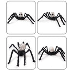 Halloween Animatronic Doll Face Spider Motion Activated Glowing Eyes Sound Control Scary Walking Toy Haunted House Prop