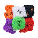 Halloween Decoration White Spider Web Artificial Stretchy Cobweb for Halloween Scary Home Party Scene Props Haunted House Decor