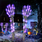 2PC Halloween Solar Garden Lights Outdoor Waterproof Ghost Hand LED Stake Lights Horror Atmosphere Decoration Lamp  For Festival