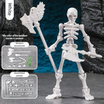  Skeleton Figure Action Skeleton Figurines With Multiple Accessories Realistic Movable Joints Model Statue For Christmas