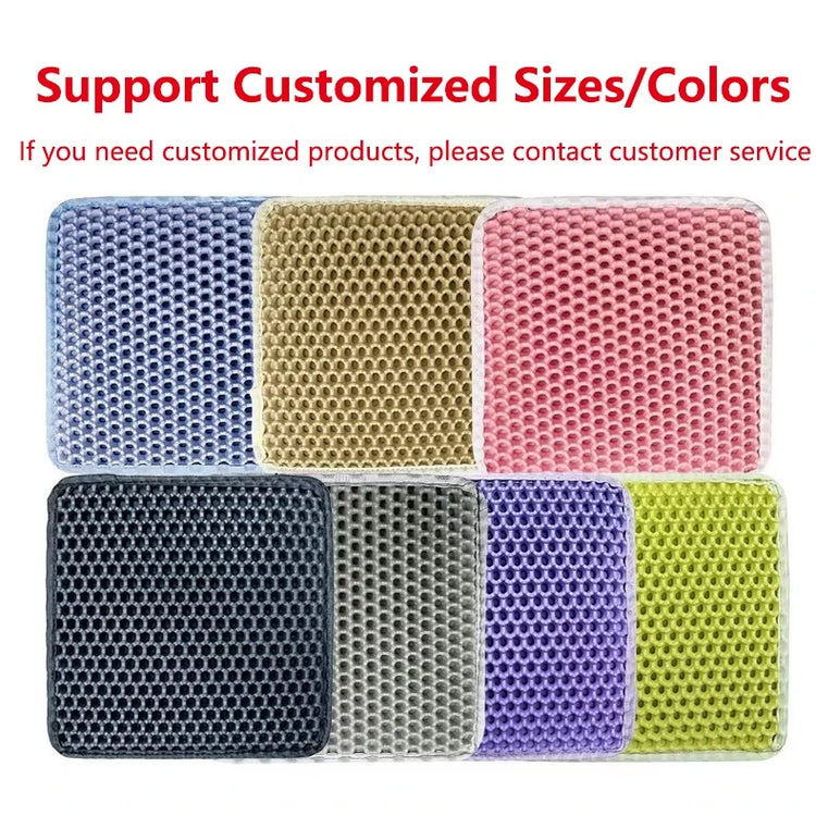 Double Layer Cat Litter Mat Waterproof Toilet Rug