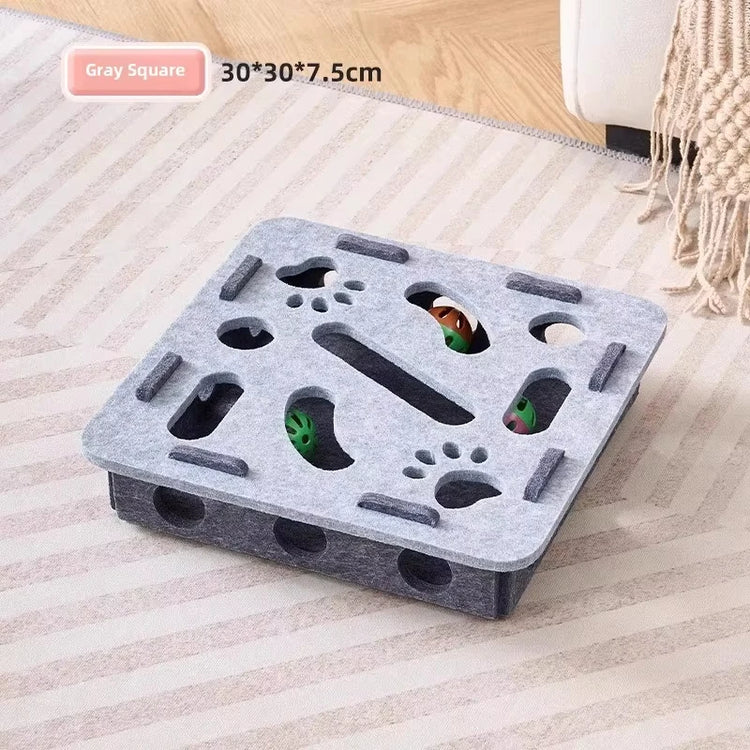 Cat Puzzle Toy Felt Box Exercise Ball Indoor Hunting