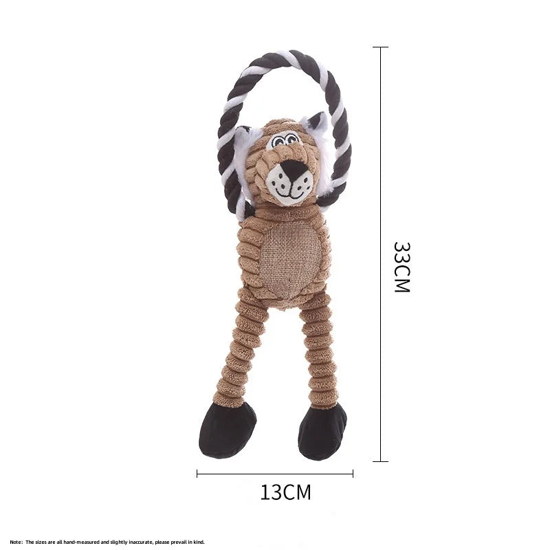 Dogs Plush Interactive Chew Teeth Grinding Squeak Toy Puppy Kitten
