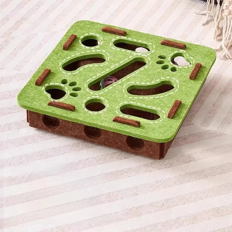 Cat Puzzle Toy Felt Box Exercise Ball Indoor Hunting