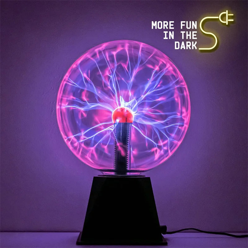 Magic Plasma Ball Lamp Touch Glass LED Night Light Atmosphere Lights Christmas Party Bedroom Decor Kids Birthday Gift Toy