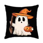 1pc/4pcs Halloween decoration pillow cover, trick or treat cushion cover, ghost, pumpkin head, bat decoration sofa cushion cover