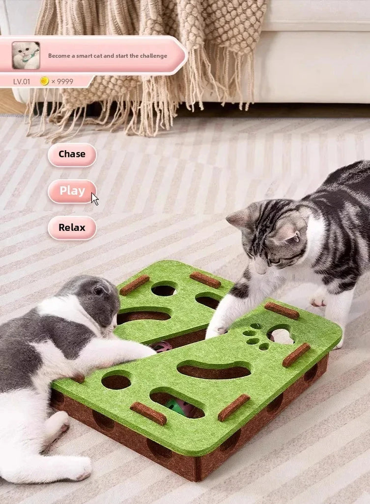 Cat Puzzle Toy Felt Box Exercise Ball Indoor Hunting