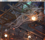 Halloween Decoration White Spider Web Artificial Stretchy Cobweb for Halloween Scary Home Party Scene Props Haunted House Decor