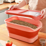 Collapsible Cat Dog Food Storage Container Airtight Box