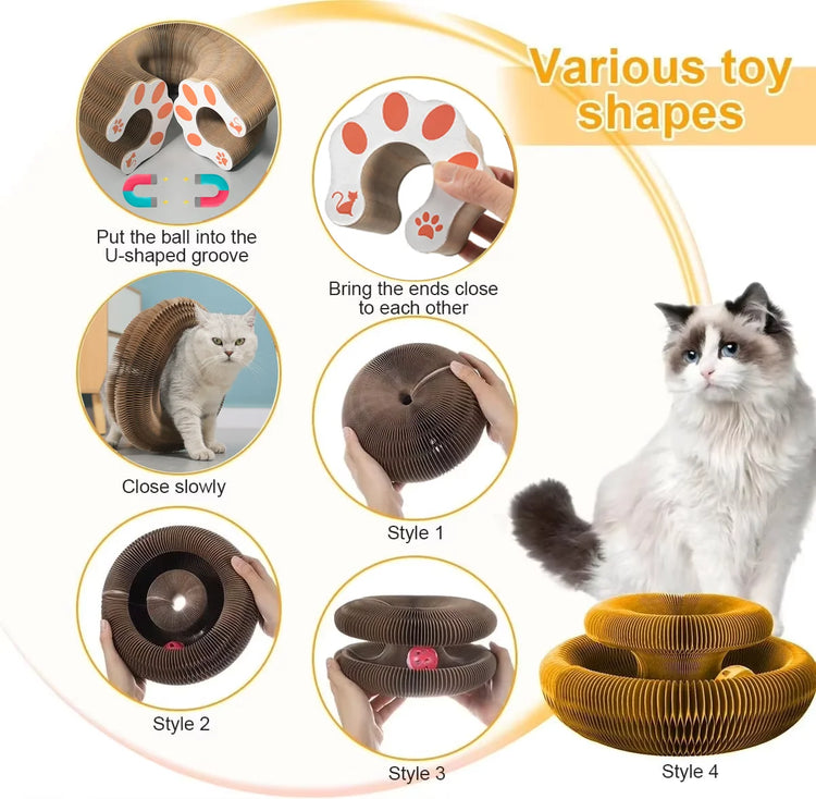 Cat Scratch Board Ball Claw Climbing Kitten Toy