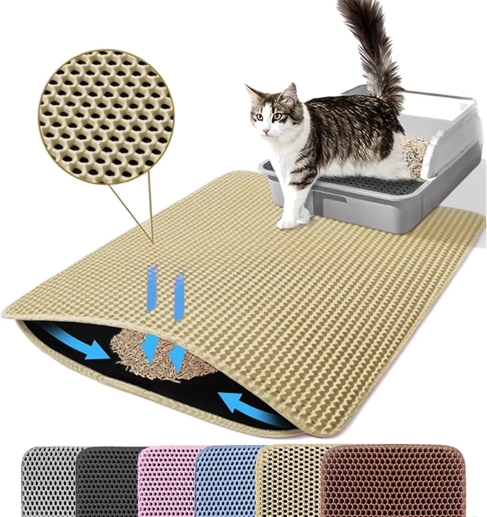 Cat Litter Mat Double Layer Non Slip Waterproof Mat