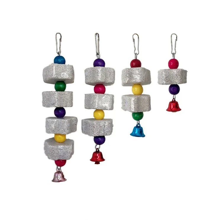 Flower Bird Molar Parrot Grinding Stone Cage Toy