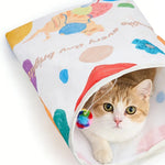 Crinkle Cat Tunnel Foldable Play Tube Dangling Ball