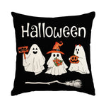 1pc/4pcs Halloween decoration pillow cover, trick or treat cushion cover, ghost, pumpkin head, bat decoration sofa cushion cover