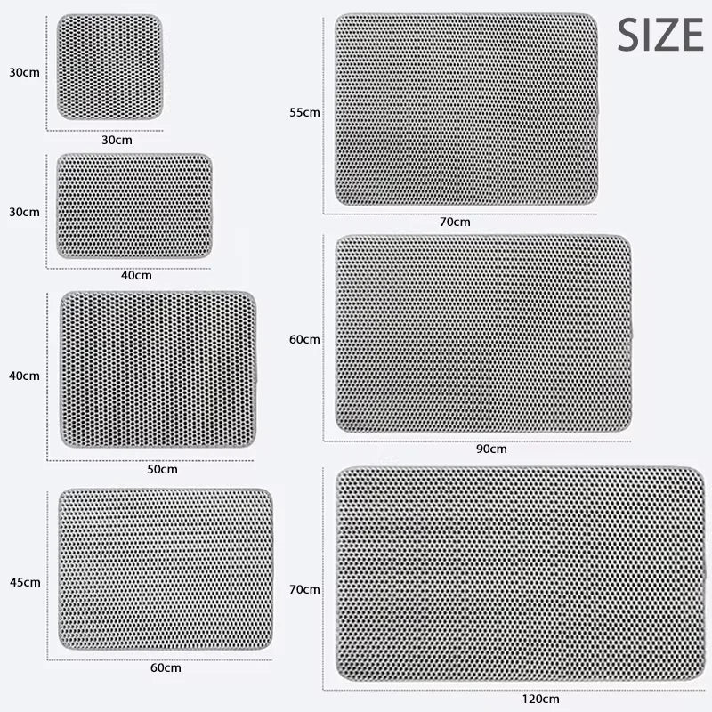 Double Layer Cat Litter Mat Waterproof Toilet Rug