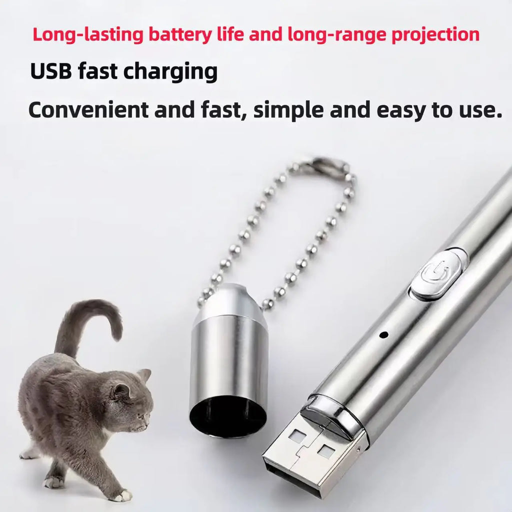 3in1 Laser Pen Cat Teaser Purple Light Laser Toy