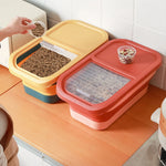 Collapsible Cat Dog Food Storage Container Airtight Box