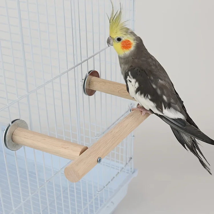 Wooden Bird Perch Stand Parrot Play Toys Supplies