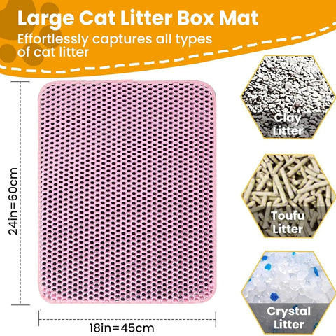 Cat Litter Mat Double Layer Non Slip Waterproof Mat