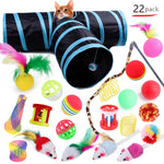 22 Pack Cat Toys Interactive Set Sisal Mouse Bell
