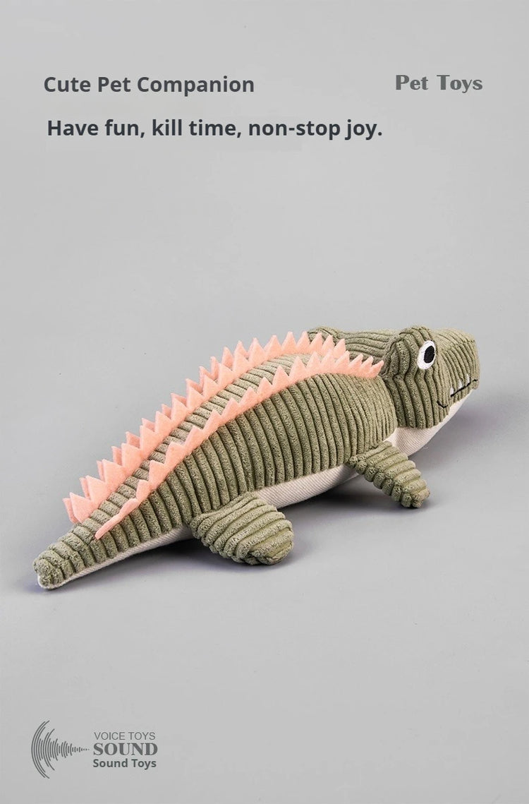 Realistic Crocodile Plush Squeaky Chew Puppy Teeth Toy