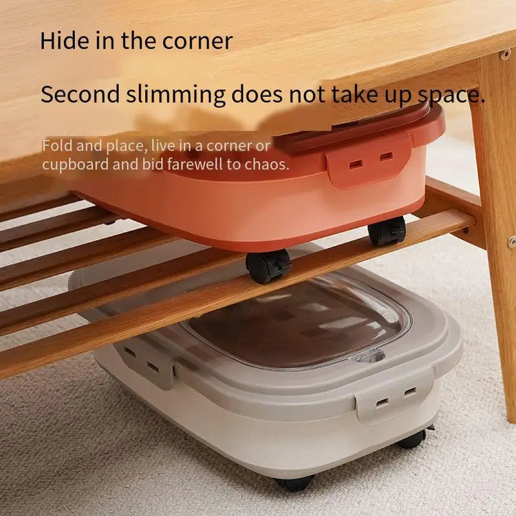 Collapsible Cat Dog Food Storage Container Airtight Box