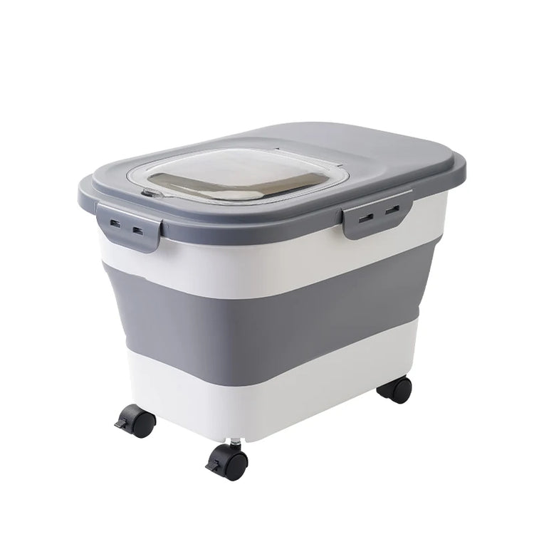 Collapsible Cat Dog Food Storage Container Airtight Box