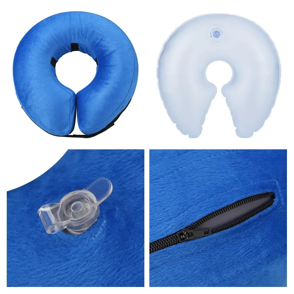 Inflatable Dog Recovery Collar Soft Protective Blow Up