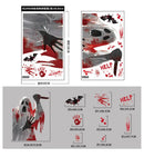 Halloween Static Cling Stickers Scary Ghost Woman Bloody Handprint Window Decals Spooky Party Home Decor Horror Decorations