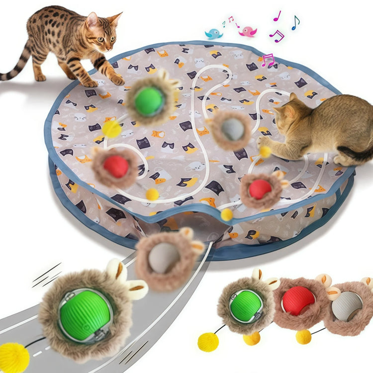 Interactive Cat Ball Rolling Hide Seek Motion Toy