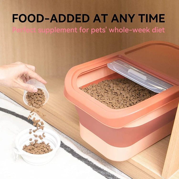 Collapsible Cat Dog Food Storage Container Airtight Box